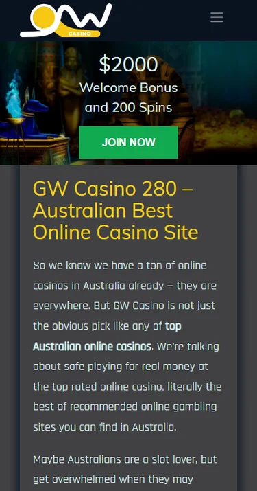 GW Casinoau English Sign Up — Review for Players from Australia